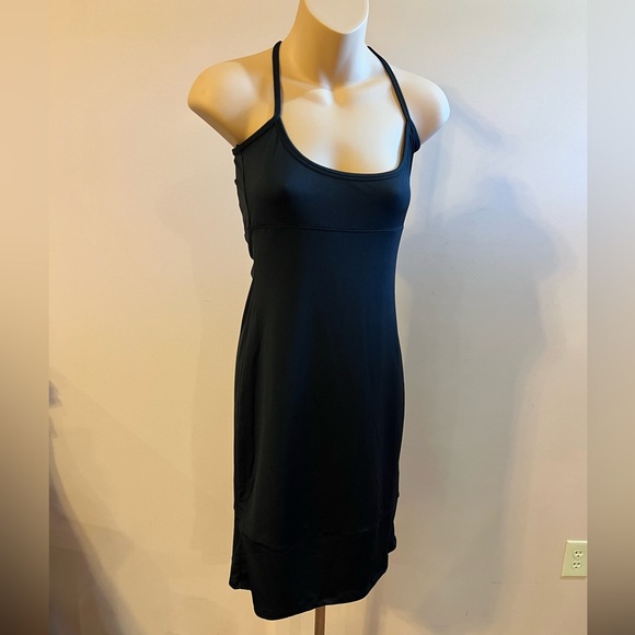 ASHRO-WOMENS BLACK MIDI SPAGHETTI STRAP DRESS SIZE SMALL D33 - Picture 1 of 8